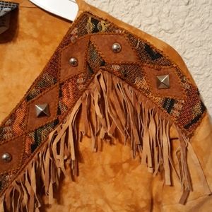 Vintage, BOOS Tye dyed, with Native Style fringe.